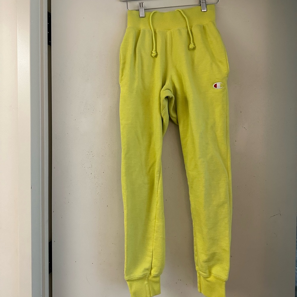 Champion Reverse Weave Yellow Joggers